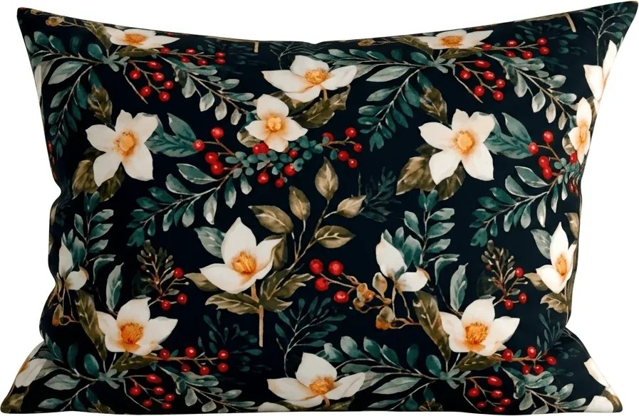 Poszewka na poduszkę z mikrofibry WINTER MAGNOLIA 50x70 cm, kolorowa
