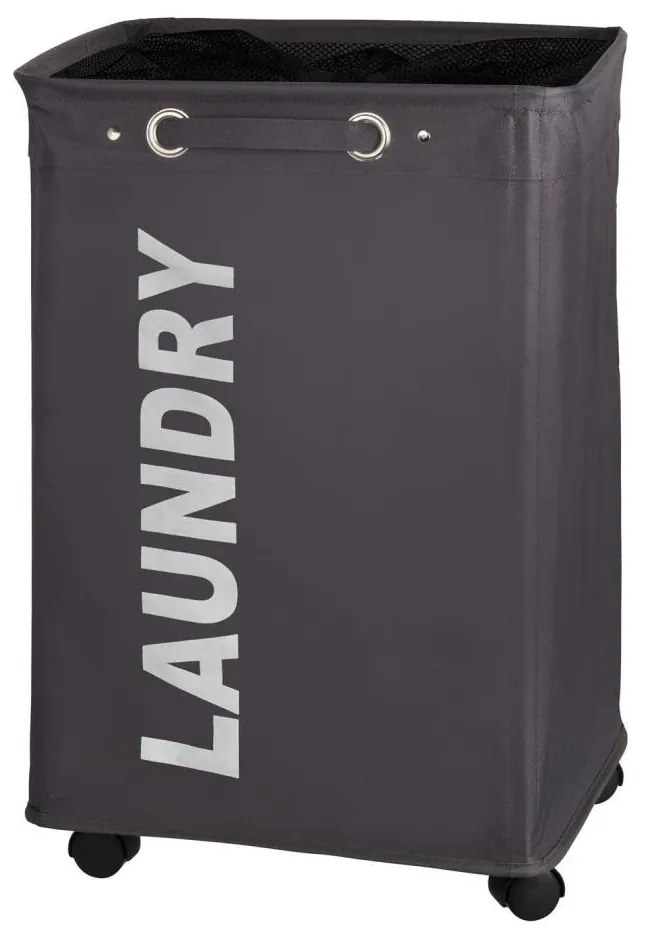 WENKO 3450112100 - Kosz na pranie QUADRO 40x60 cm szary/czarny