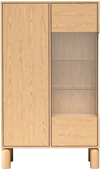 Masseno Witryna SABBIA 145,7 x 89 cm do Salonu stojąca Dąb