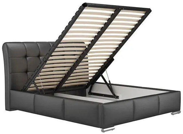 Nowoczesne łóżko z eleganckim zagłówkiem Fato 2X 140x200 - 44 kolory
