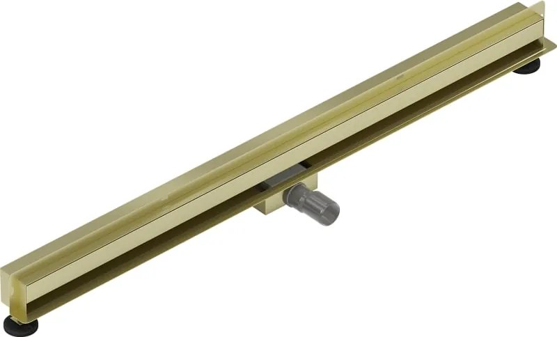 Mexen Flat Wall odpływ liniowy ścienny 2w1 120 cm, złoty szczotkowany - 1A30120