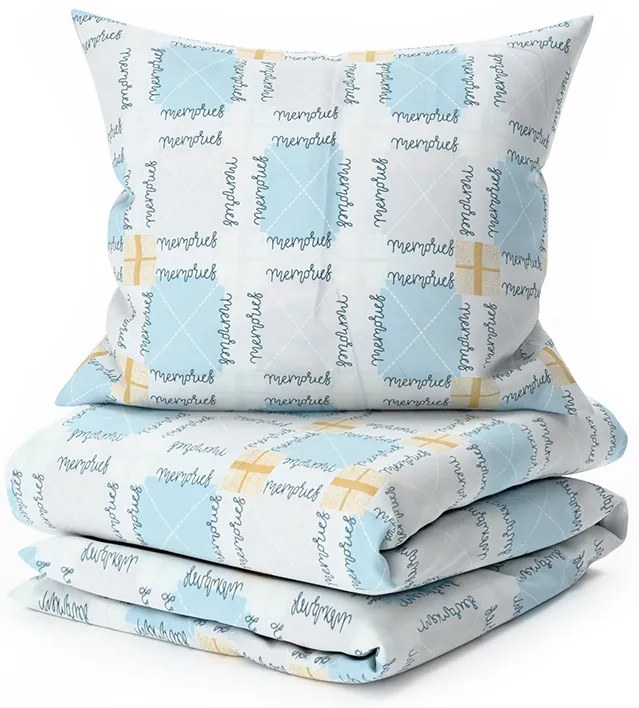 PrzytulneMieszkanie.pl PrzytulneMieszkanie.pl Pościel z mikrowłókna GALDAR niebieska Rozmiar pościeli: 70 x 80 cm | 140 x 200 cm