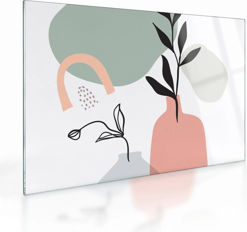 Obraz na szkle - Kwiaty w wazonie N⁰3 (70x50 cm)