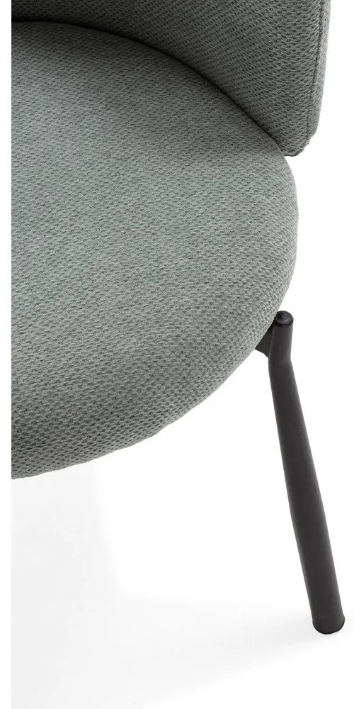 Miętowe tapicerowane fotele jadalniane zestaw 2 szt. Ginny – MOME