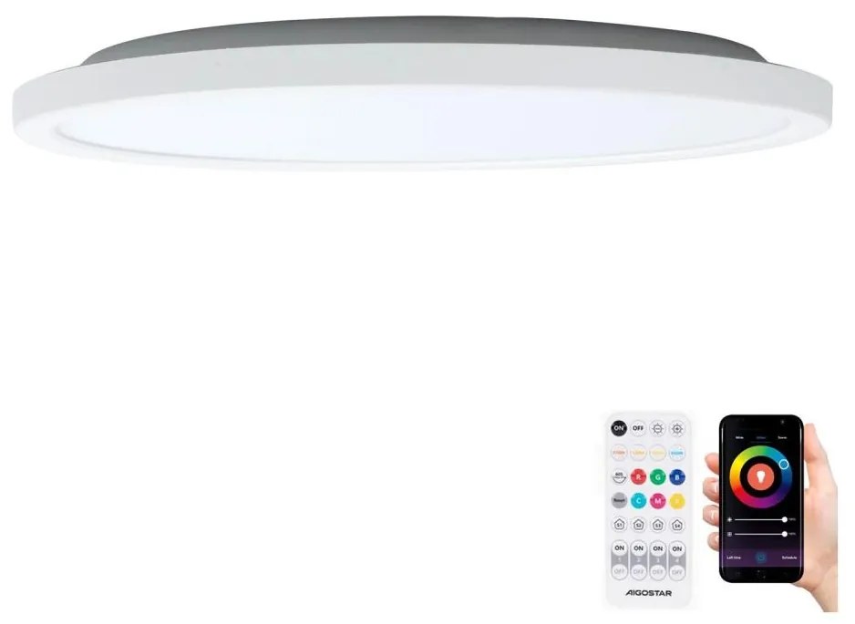 Aigostar - Ściemnialna lampa sufitowa RGBW LED/24W/230V 3000-6500K biały+pilot