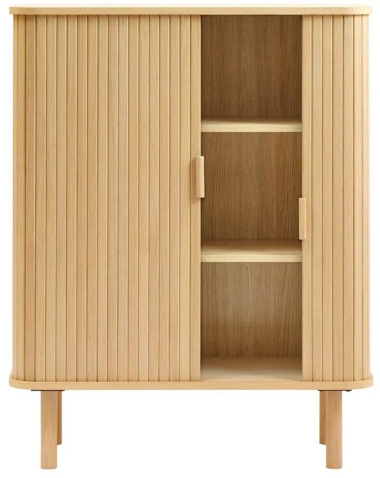 Szafka w dekorze dębu z drzwiami przesuwnymi 113x90 cm Cavo – Unique Furniture
