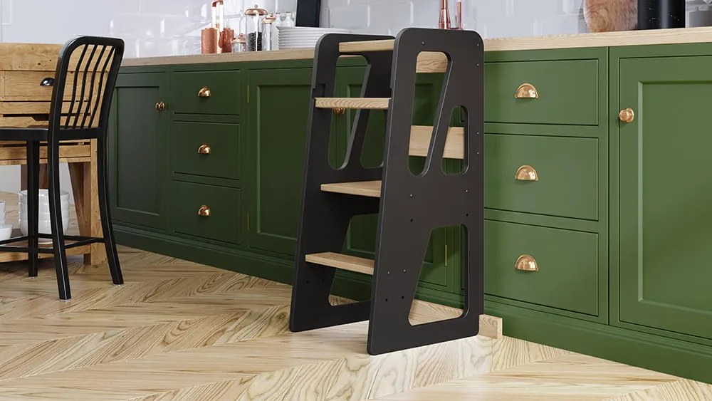 Pomocnik kuchenny KIDI czarny