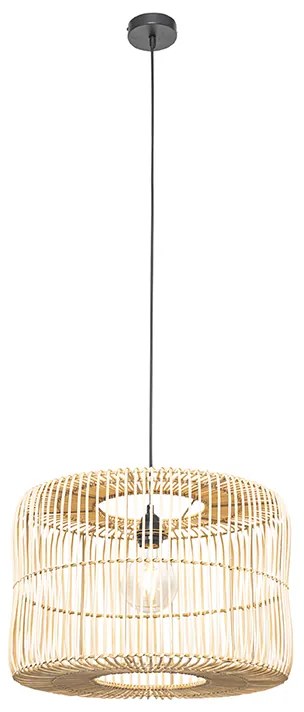 Orientalna lampa wisząca z rattanu 45 cm - MaudKolonialny Oswietlenie wewnetrzne