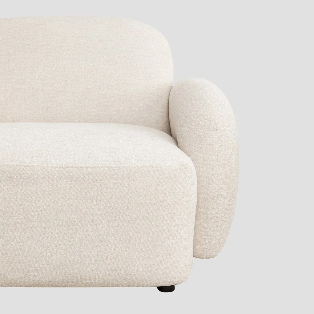 Nowoczesna, dwuosobowa sofa do salonu Helmi, kolor ecru