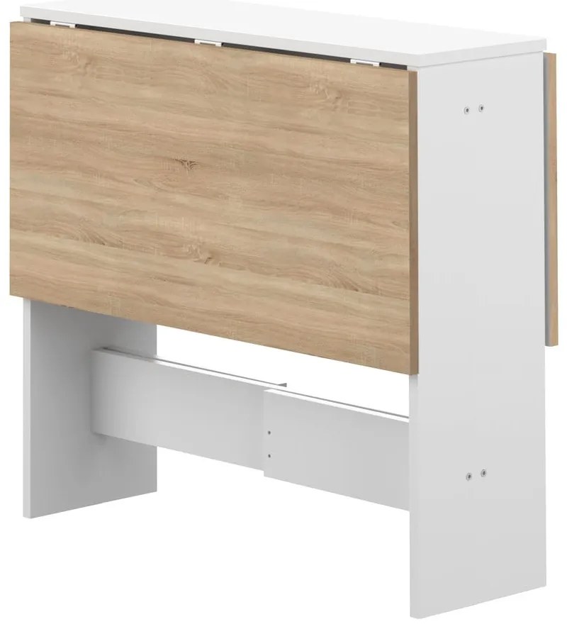 Rozkładany stół z blatem w dekorze dębu 76x28 cm Papillon – TemaHome