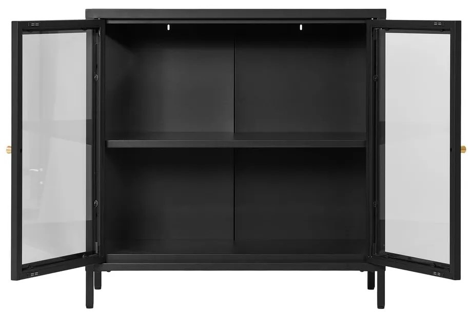 Czarna metalowa witryna 80x80 cm Dalby – House Nordic
