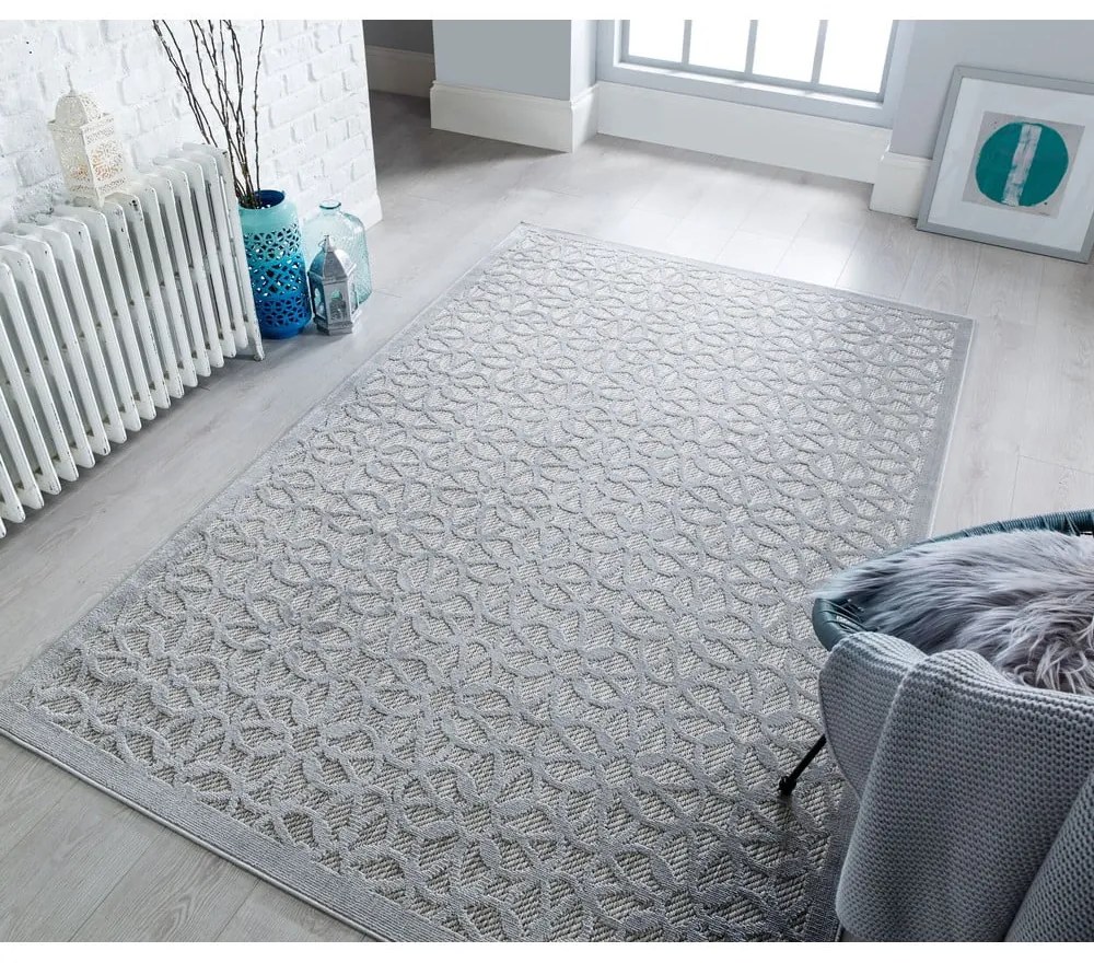 Szary dywan odpowiedni na zewnątrz 150x80 cm Argento – Flair Rugs