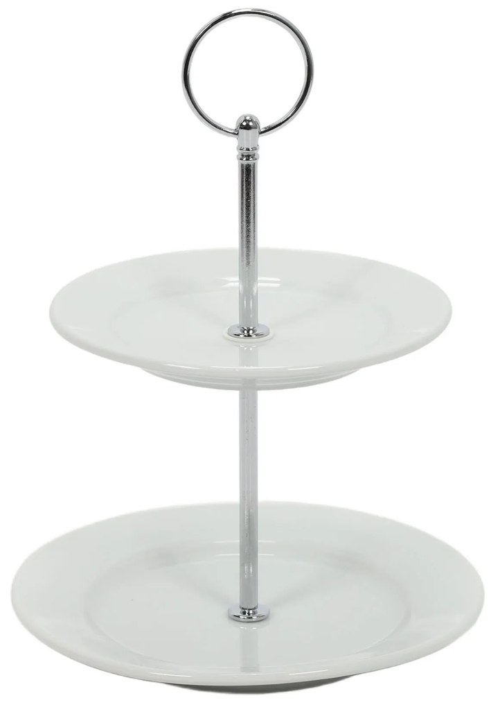 Patera dwupiętrowa z porcelany