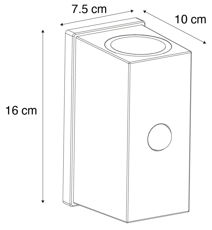 Zewnetrzna Czarna lampa ścienna z 4-stopniowym czujnikiem magnetycznym, z możliwością ładowania LED - Baleno Nowoczesny Oswietlenie zewnetrzne