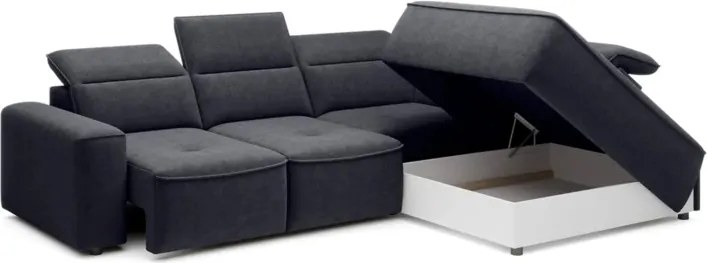 Narożnik COLOMBO L Prawostronny z elektryczną funkcją spania pojemnikiem ELEMENT 01 Grafitowy WERSAL