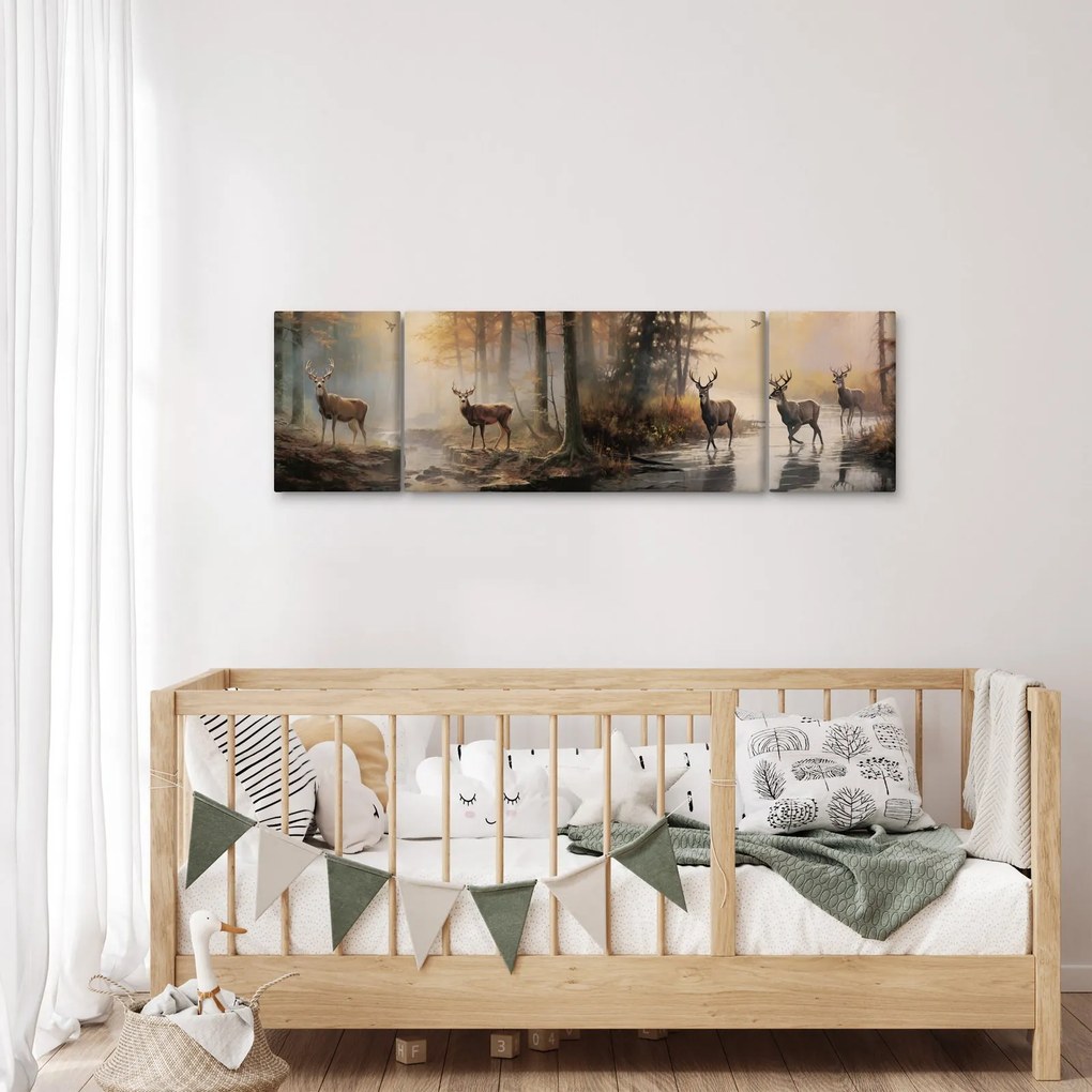 Obraz - Obraz dzikiej przyrody w stylu vintage (170x50 cm)