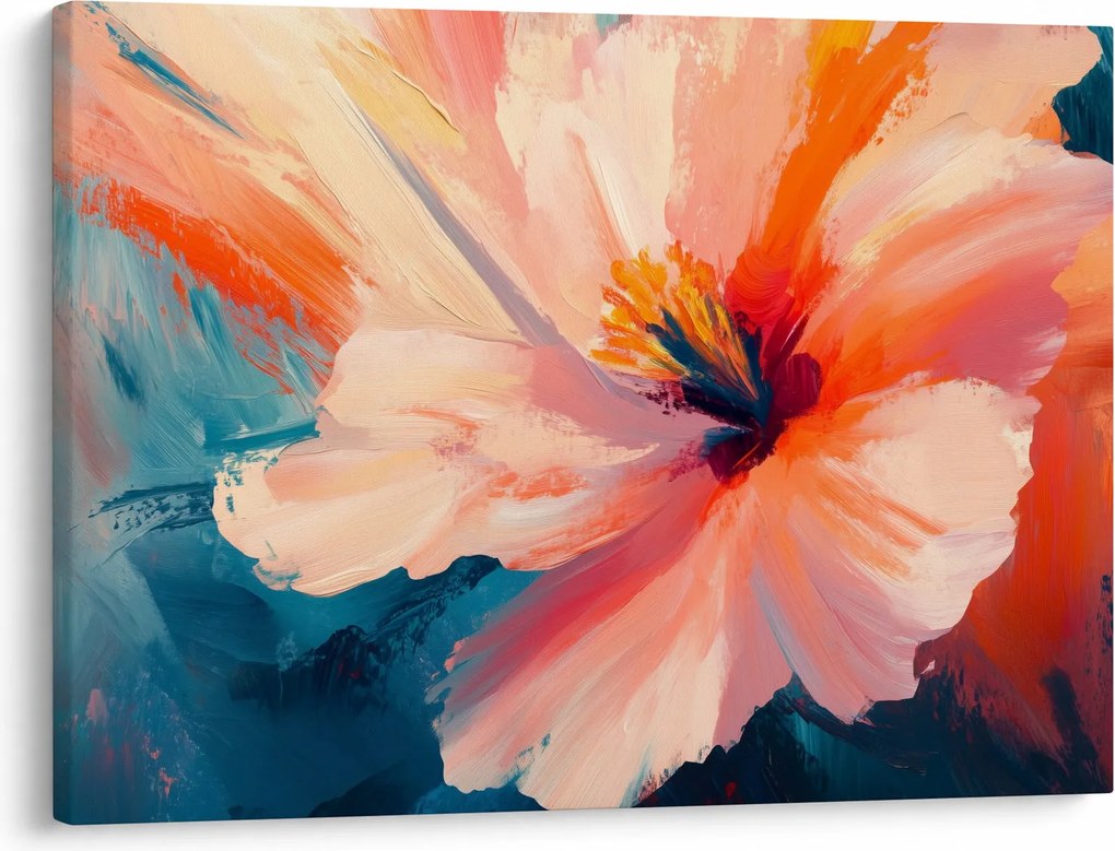Obraz - Malowany kwiat (70x50 cm)