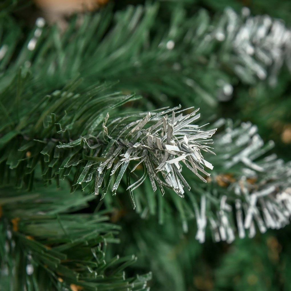 Sztuczna choinka 180 cm — sosna HOMCOM, 1111 gałązek, 59 szyszek, efekt śniegu | Aosom PL