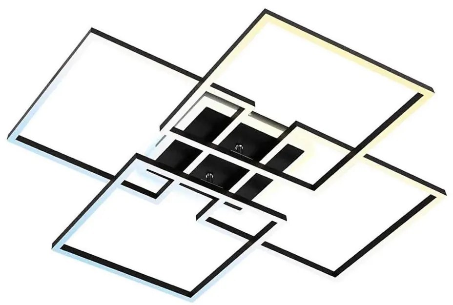 Brilo - ściemnialna oprawa sufitowa LED FRAME 50W/230V Wi-Fi Tuya + pilot 72,4x72,4cm czarna
