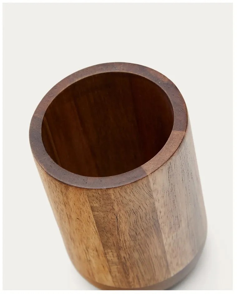 Drewniany kubek na szczoteczki do zębów w naturalnym kolorze Senda – Kave Home