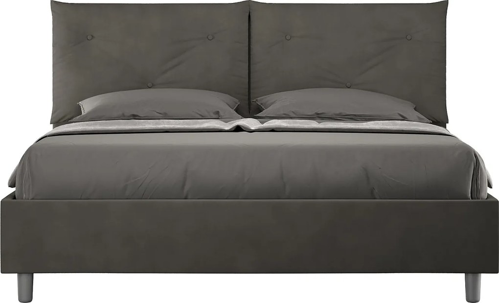 Łóżko bez stelaża tapicerowane 160x190 microfibra Szary Appia