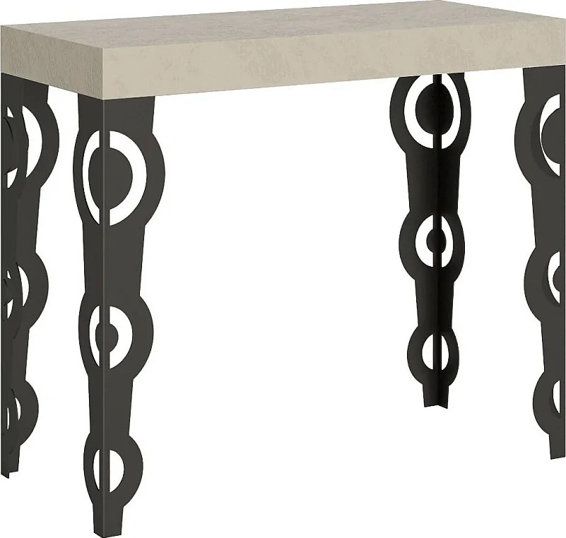 Konsola rozkładana 90x40/196 cm Karamay Small Kaszmir rama w kolorze Antracytu