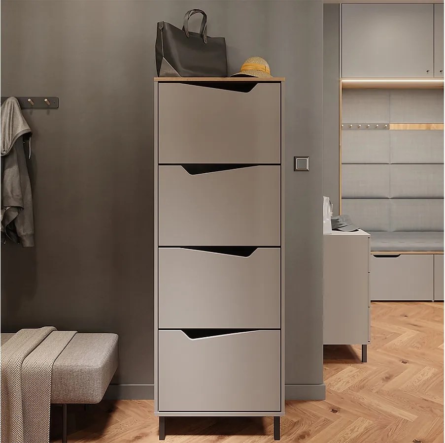 Wózek na buty greige/artisan 60x38x167.4 marelle