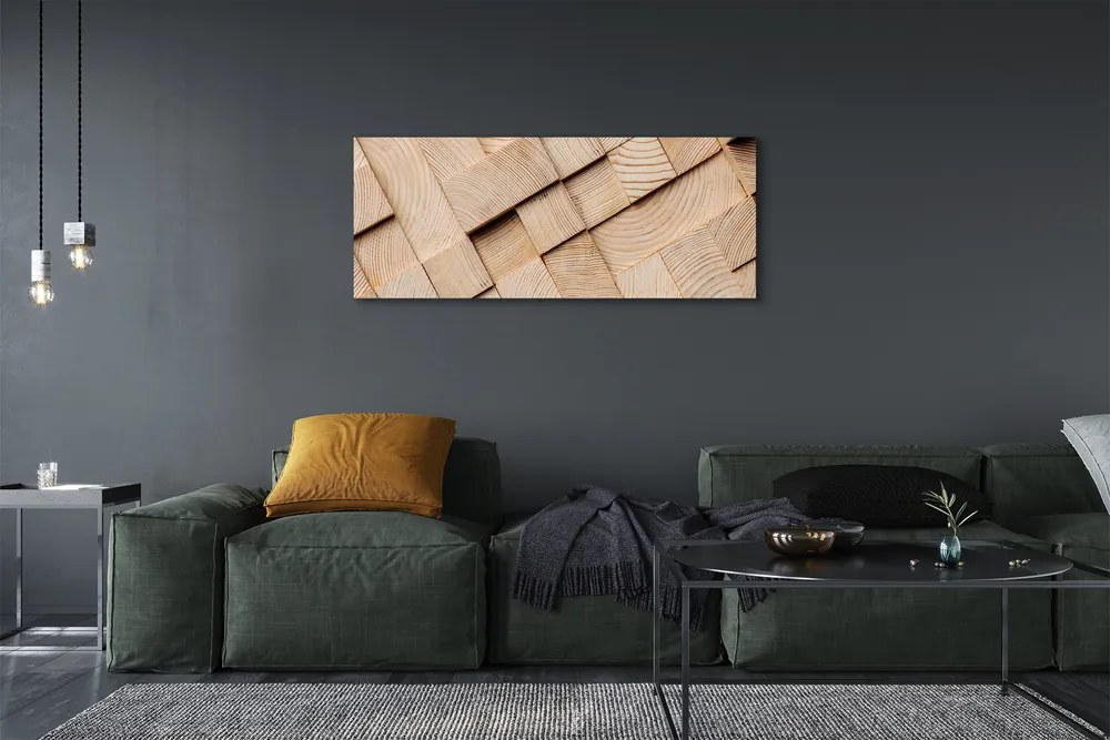 Obraz canvas na ścianę Bale Drewna W Przekroju