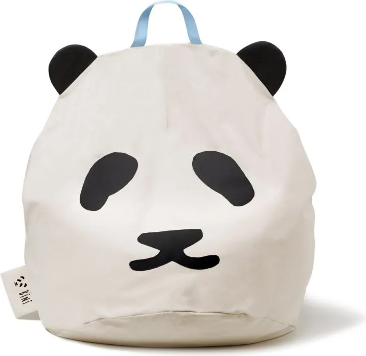 Puf Bini z pyszczkiem pandy - niebieski uchwyt