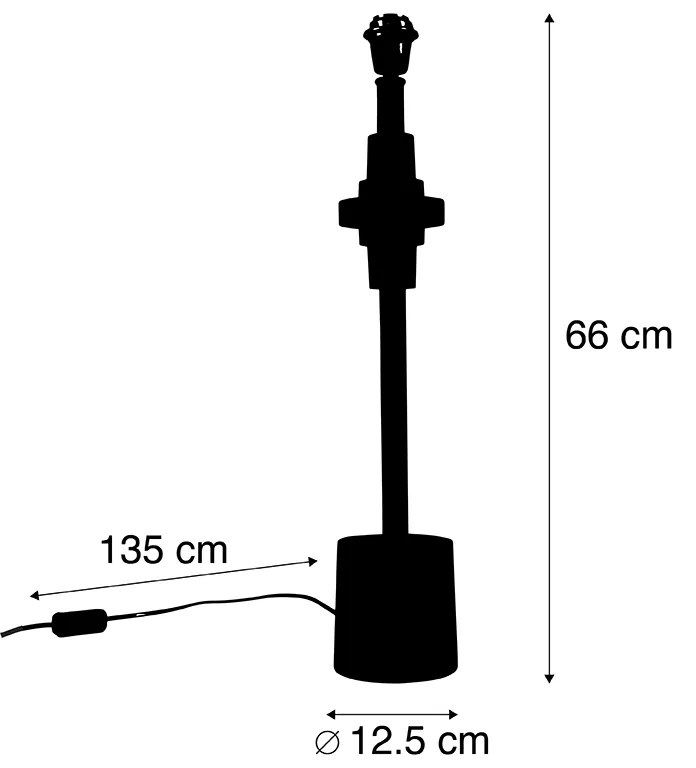 Lampa stołowa w stylu art deco złota bez klosza - Diverso ArtDeco Oswietlenie wewnetrzne