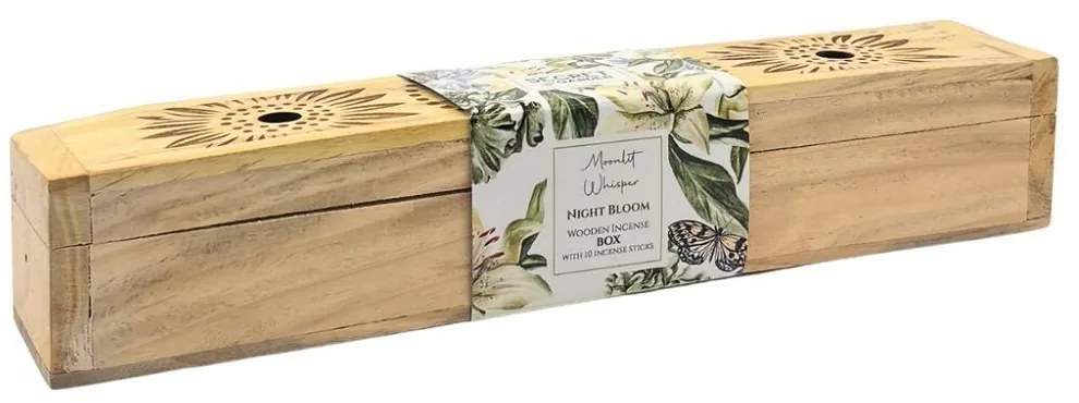 Arome Secret garden drewniane pudełko zkadzidełkami Night Bloom, 10 sztuk