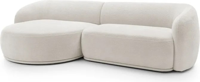 Narożnik NOBO Lewostronny system modułowy tkanina DressME 01 Biały