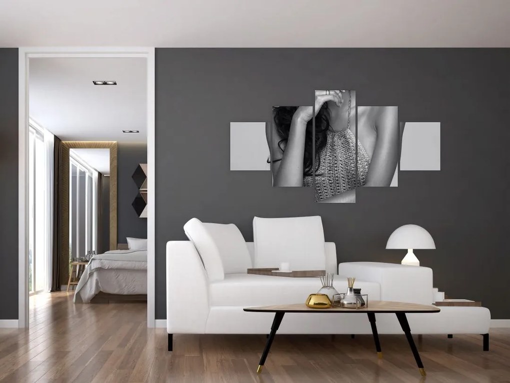 Obraz - Siedząca kobieta (125x70 cm)