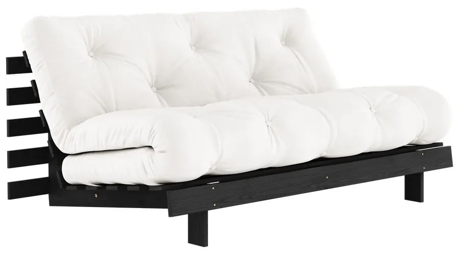 Kremowa rozkładana sofa 160 cm Roots Black Night – Karup Design