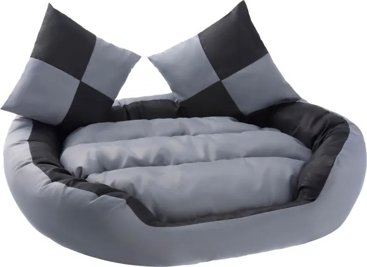 Petstuff Legowisko dla psa, szare / czarne, 110 x 80 x 23 cm