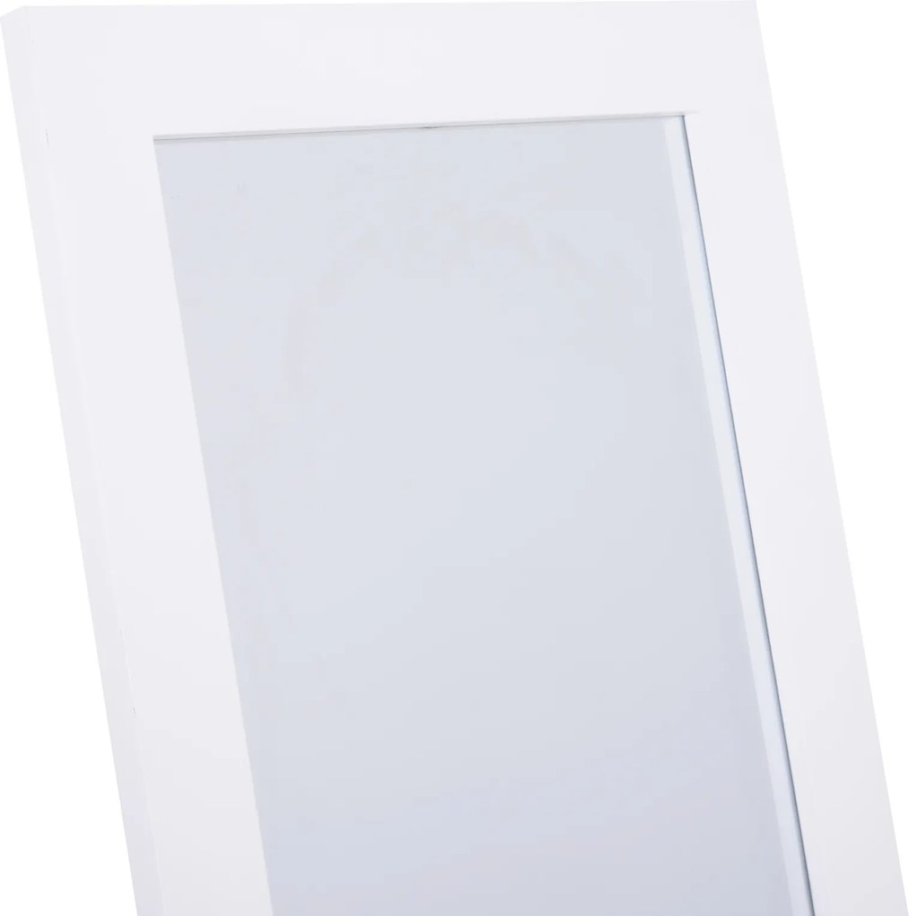 Lustro Stojące HOMCOM Duże do Makijażu Podwyższone Nóżki Łatwa Pielęgnacja MDF Biały 47x46x148cm | Aosom PL