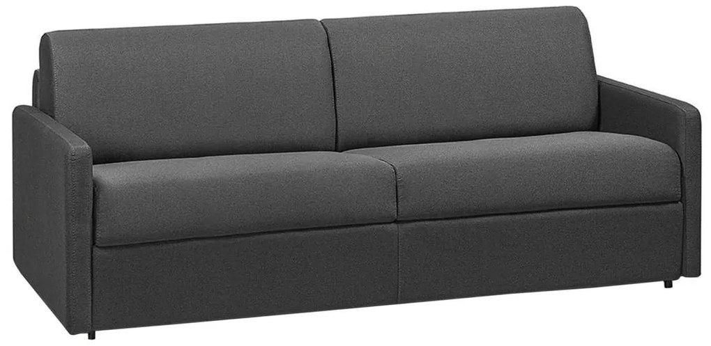Kanapa 4-osobowa z ekspresowym mechanizmem rozkładania z tkaniny CALIFE - Kolor: szary - Wymiary miejsca do spania: 160 cm - Materac 18 cm