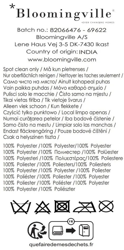 Szary dywan 140x200 cm Peretti – Bloomingville