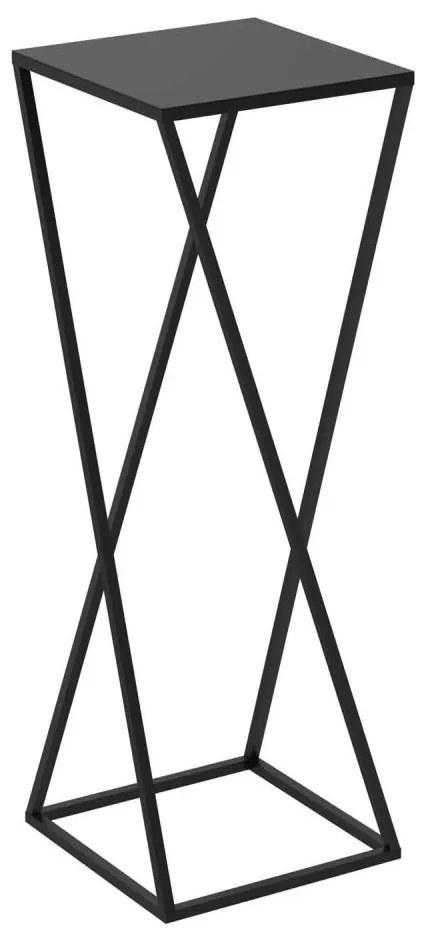 Stojak na kwiaty 70x24 cm czarny