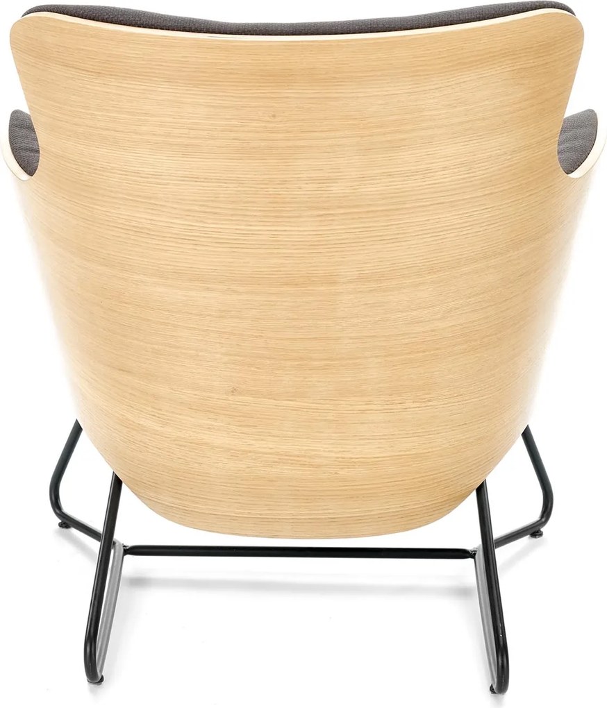 Nowoczesny fotel wypoczynkowy z oparciem ze sklejki Chillout