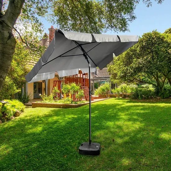 Jasnoszary Prostokątny Parasol G3-N65