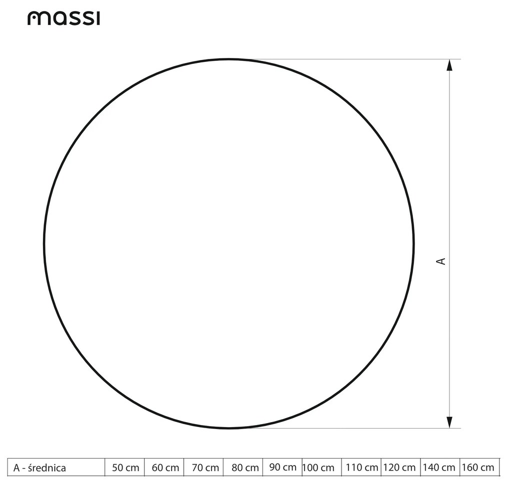 Lustro okrągłe wiszące podświetlane bezramowe oszlifowane MOON LED | Różne rozmiary | Różne kolory : Kolor tafli szkła - Brąz, Średnica - 80 cm