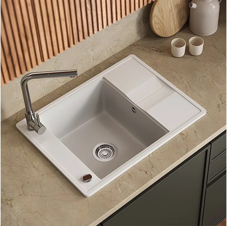 Zlewozmywak biały 67x50x20 osaka