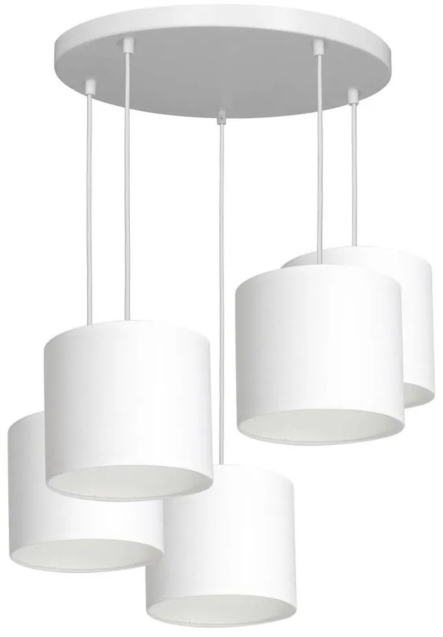 Lampa wisząca ARDEN 5xE27/60W/230V biała na linkach