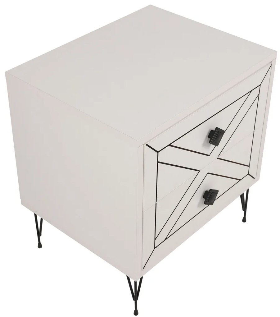 Stolik nocny Luna White