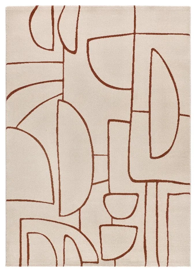 Ceglasto-kremowy dywan 160x230 cm Beruti – Universal