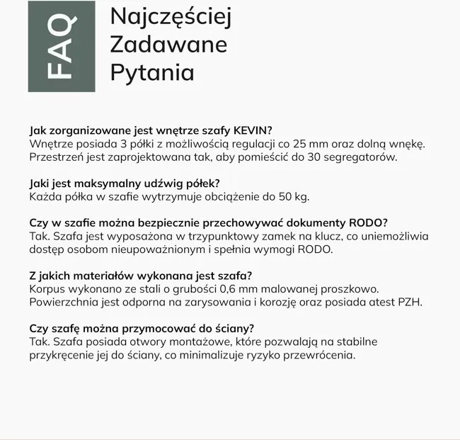 Szafa biurowa na dokumenty metalowa antracytowo-biała KEVIN 900 x 1400 x 400 mm