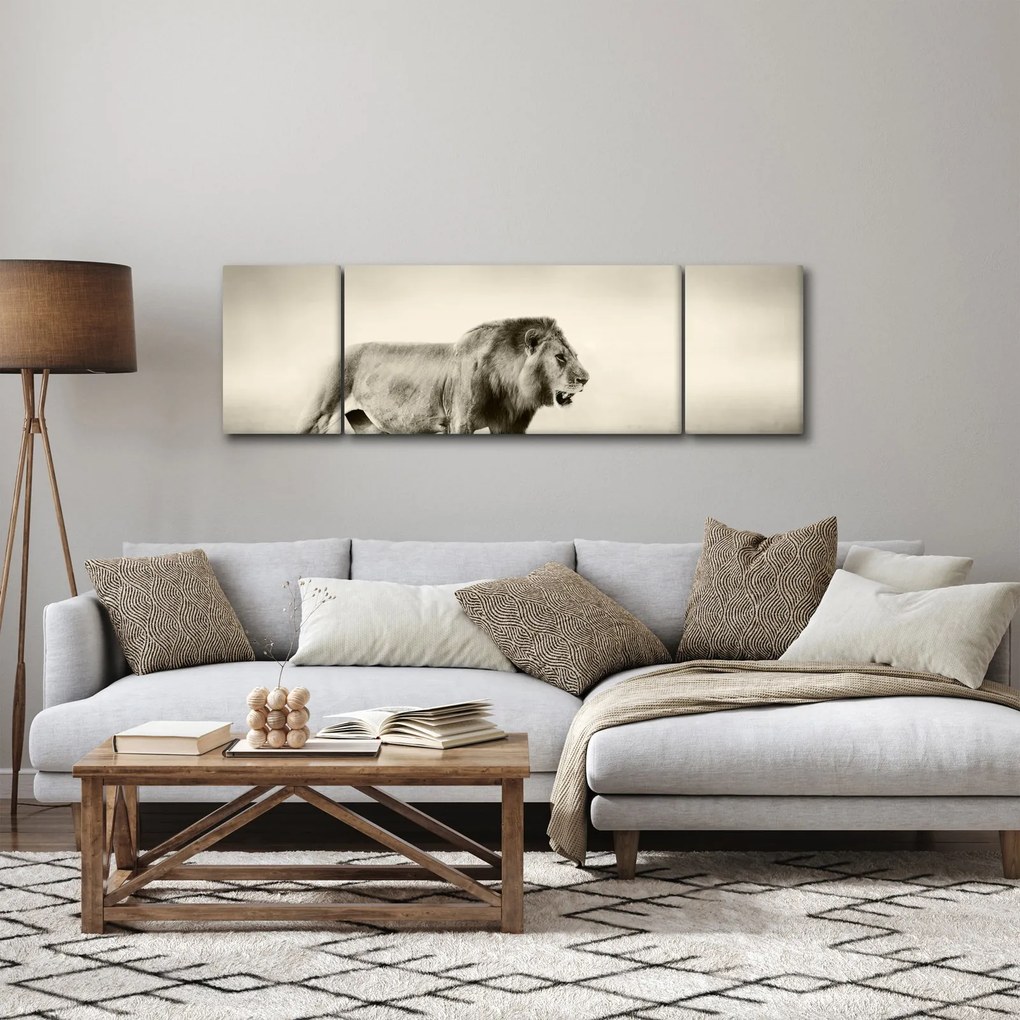 Obraz - Głodny lew (170x50 cm)