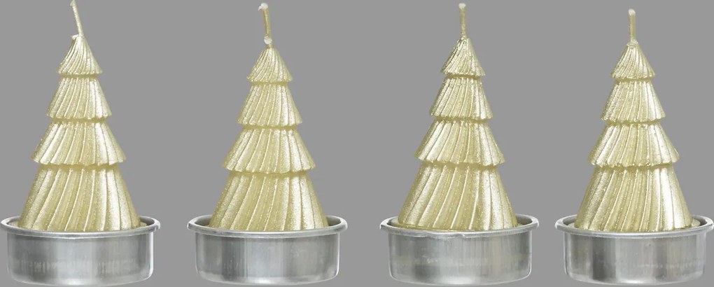 Świeczki w ksztalcie choinki, tealight, 4 sztuki