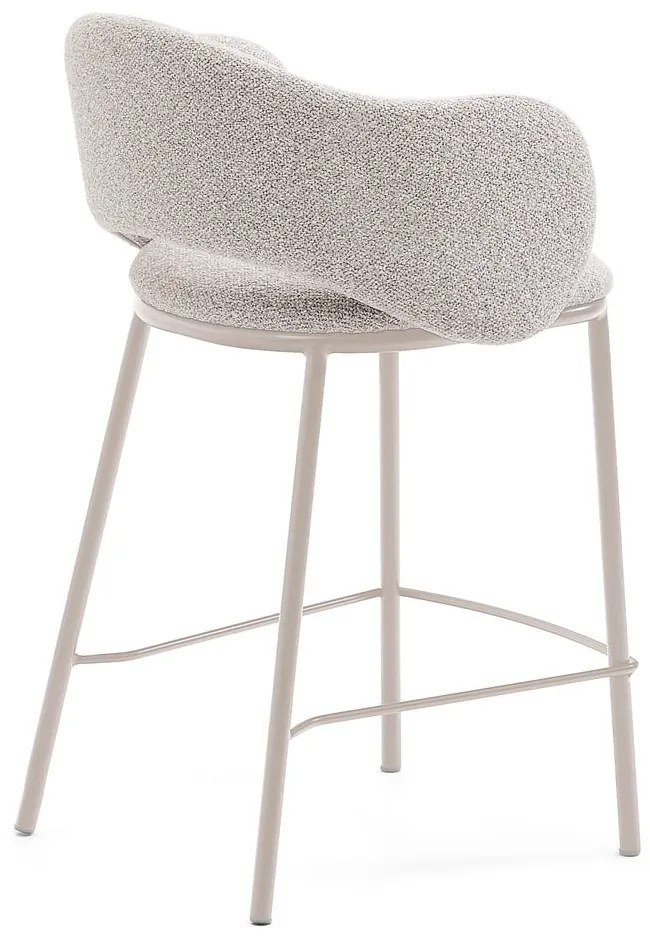 Hoker w kolorze kości słoniowej (wysokość siedziska 65 cm) Maina – Kave Home